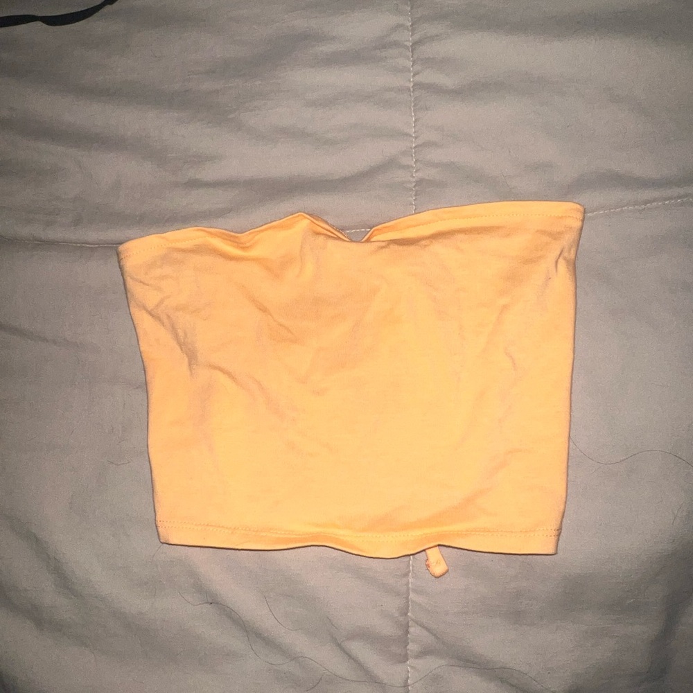 Strapless cropped shirt